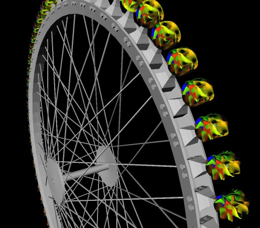 Zoetrope wheel showing animated pieces