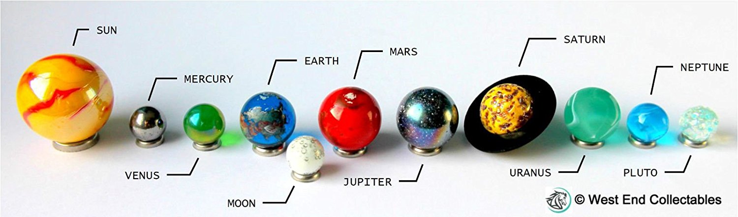 West End Collectibles Glass Planets
